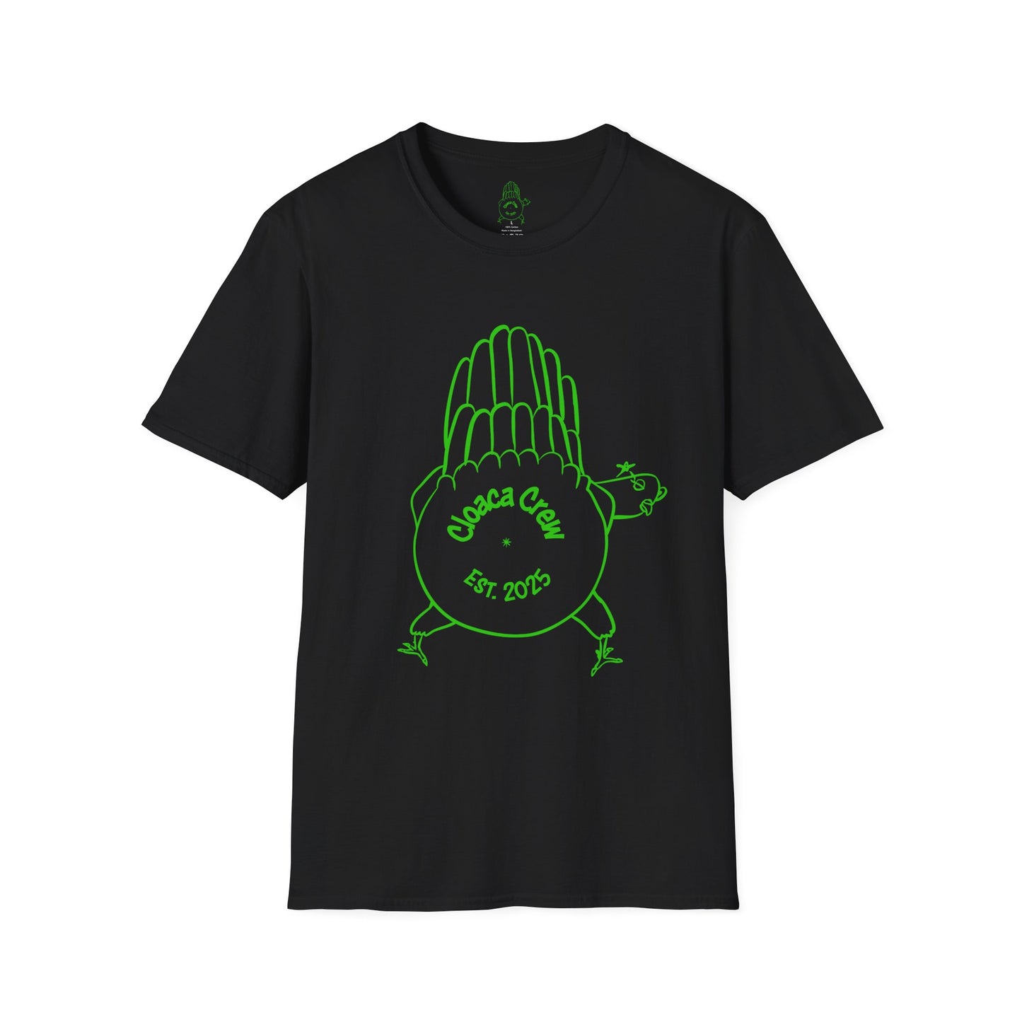 Cloaca Crew Logo Tee - Bioluminescent Pigeon Edition